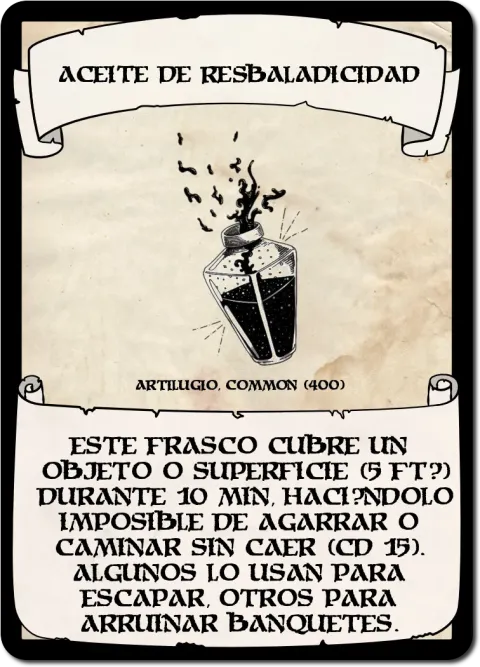 Aceite de Resbaladicidad