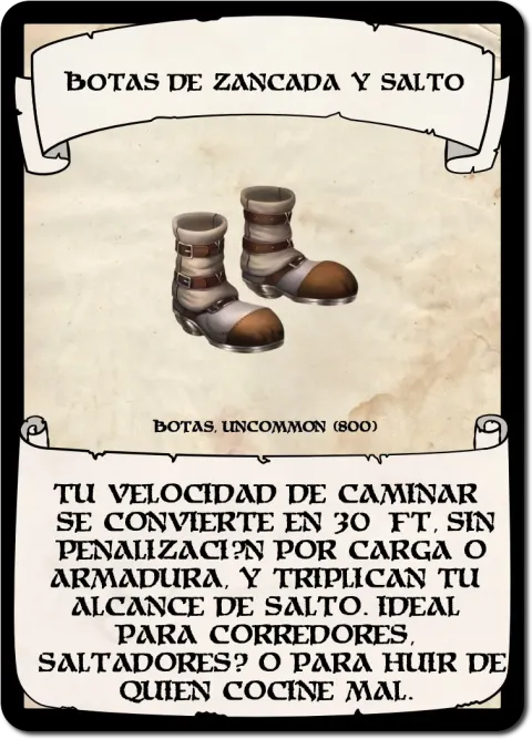 Botas de Zancada y Salto