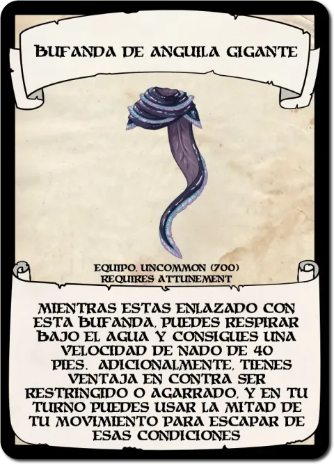 Bufanda de anguila gigante