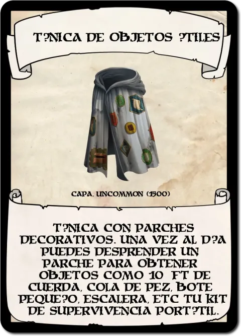 Túnica de Objetos Útiles